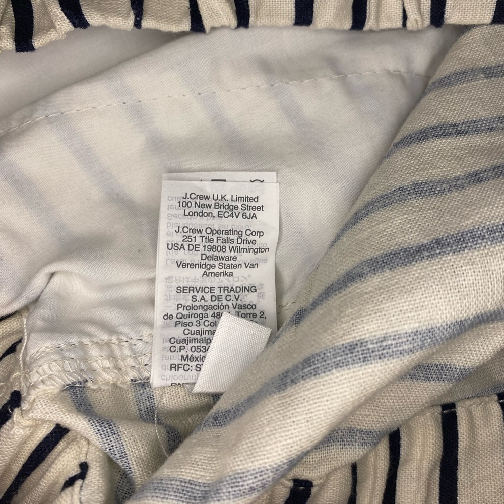J.Crew linen blend striped drawstring shorts M - Picture 11 of 12